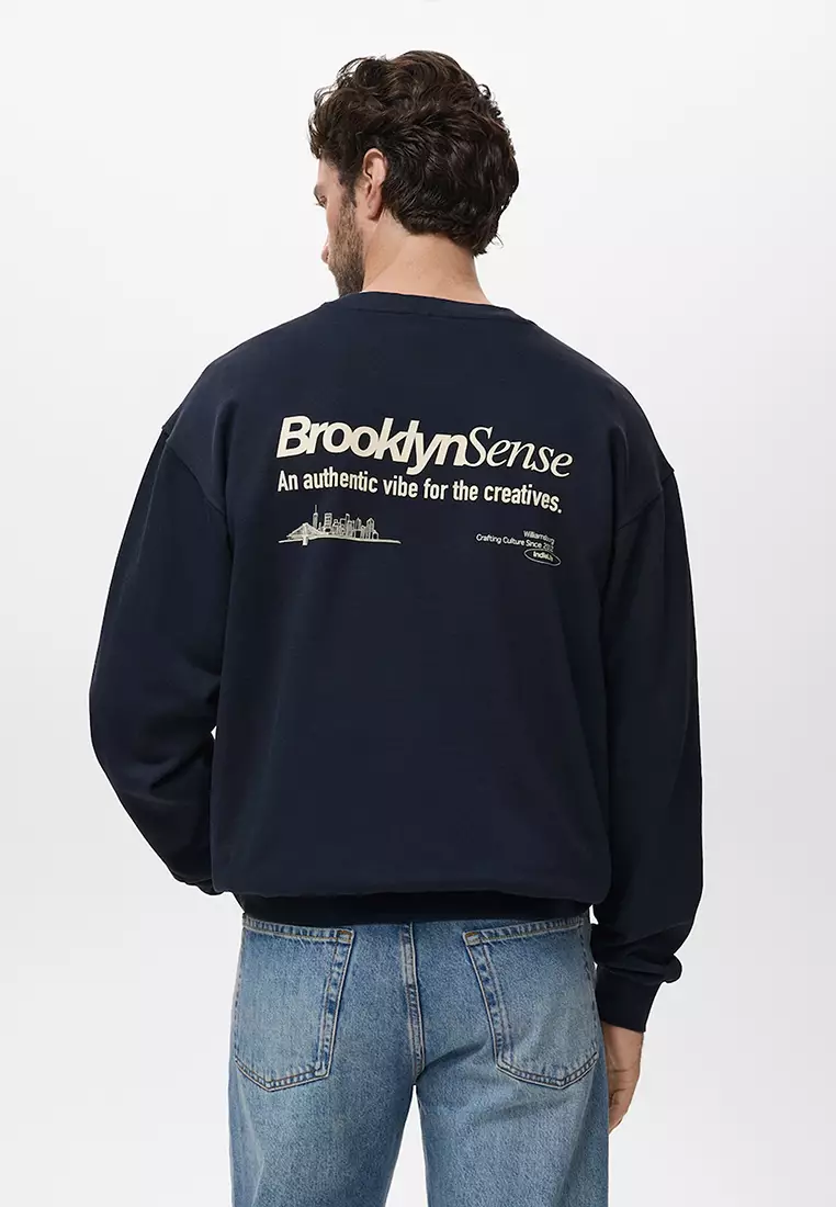 100% Cotton Text Sweatshirt