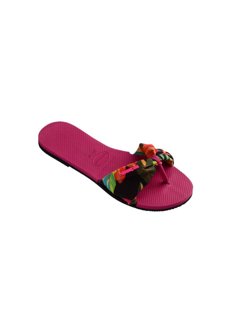 Women You St Tropez Print Sandals - Pink Electric