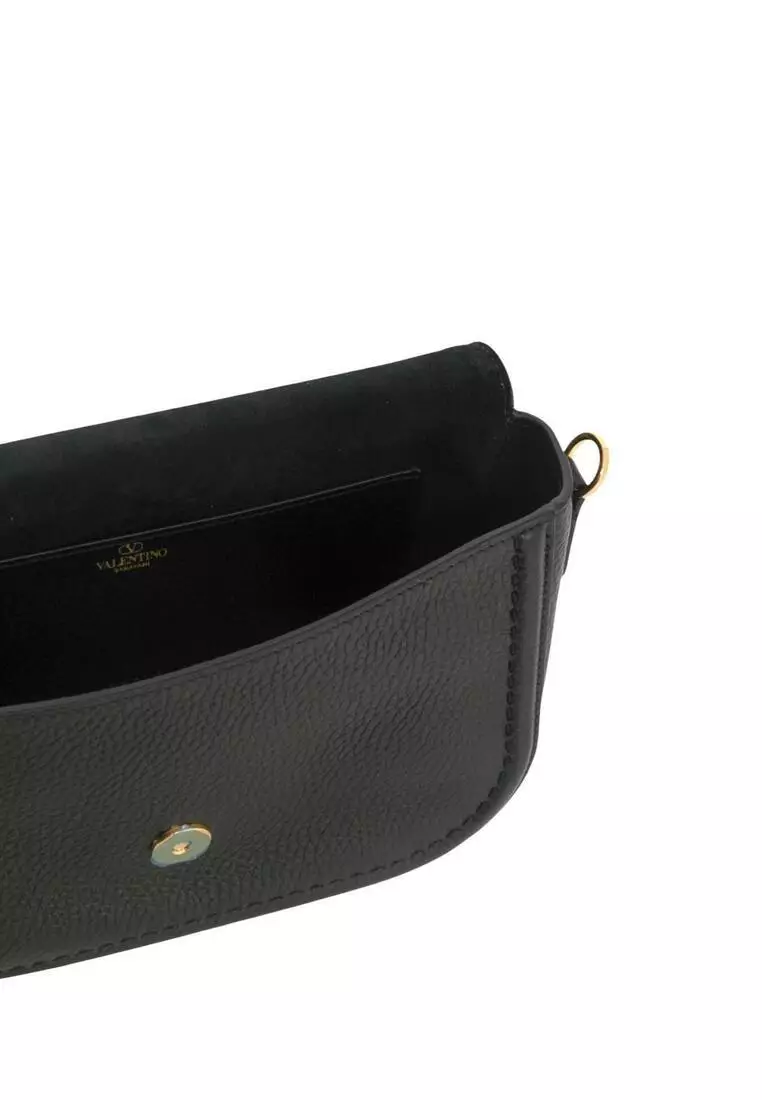 Valentino Garavani Alltime Grainy Calfskin Crossbody Bag/shoulder Bag