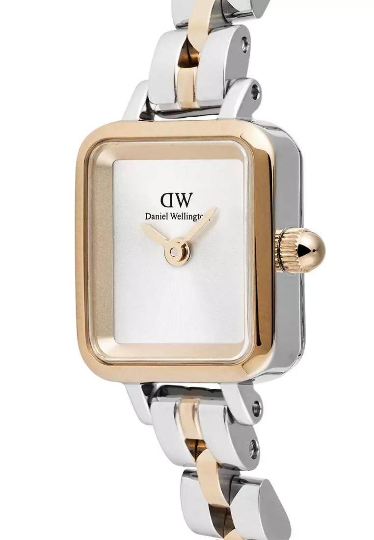 Quadro Mini 3-Link Two Tone Rose Gold - Women Watch stainless steel watch DW Official Authentic Original 女士手錶 不銹鋼手錶 DW 官方 真皮手錶 正品