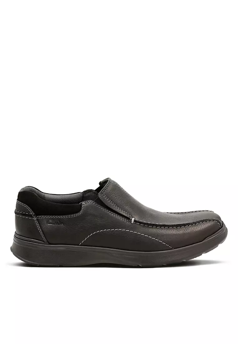 Discount on Clarks  shoes - SKU: Cotrell Step Casual Slip On Black Oily