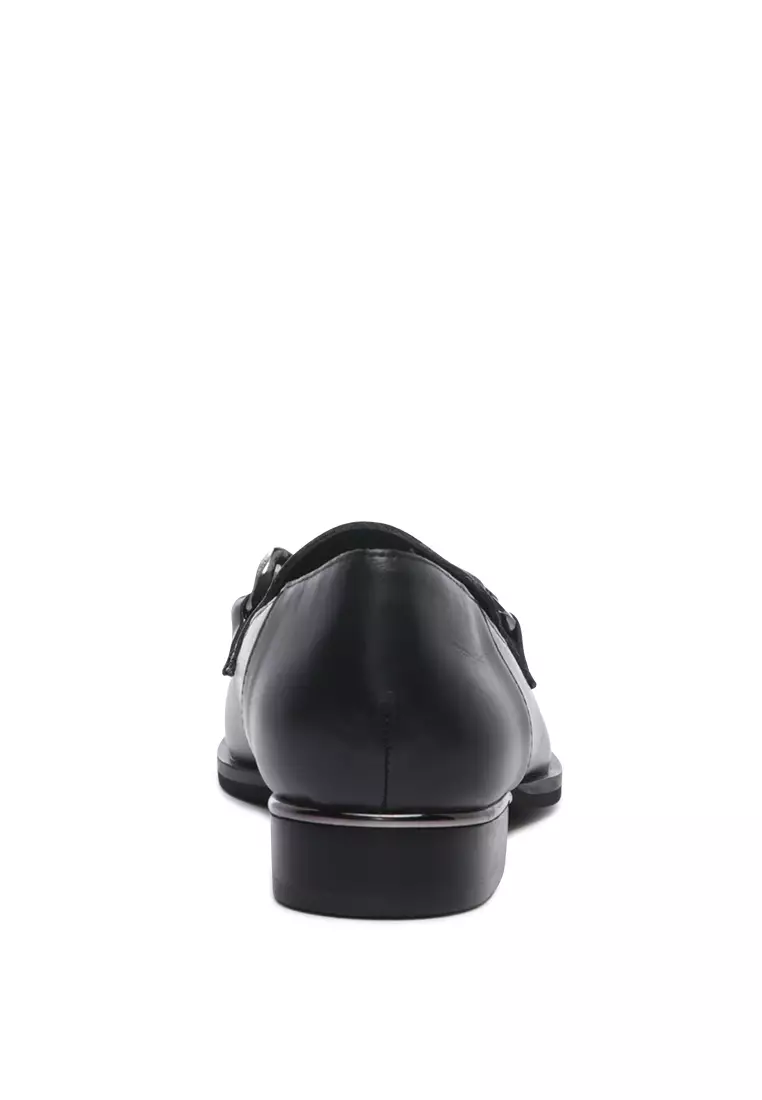 Black Leather Slip-on