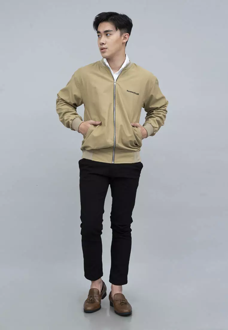 Houseofcuff Jaket Bomber Polos Windbreaker Krem