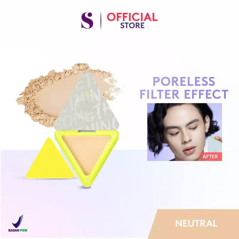 SOMETHINC DNA Airbrush Breathable Powder Foundation - Bedak Padat Neutral
