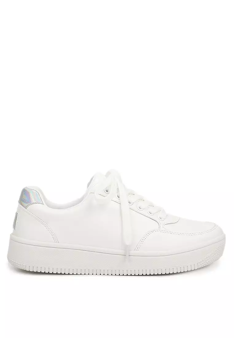 White shiny clearance sneakers