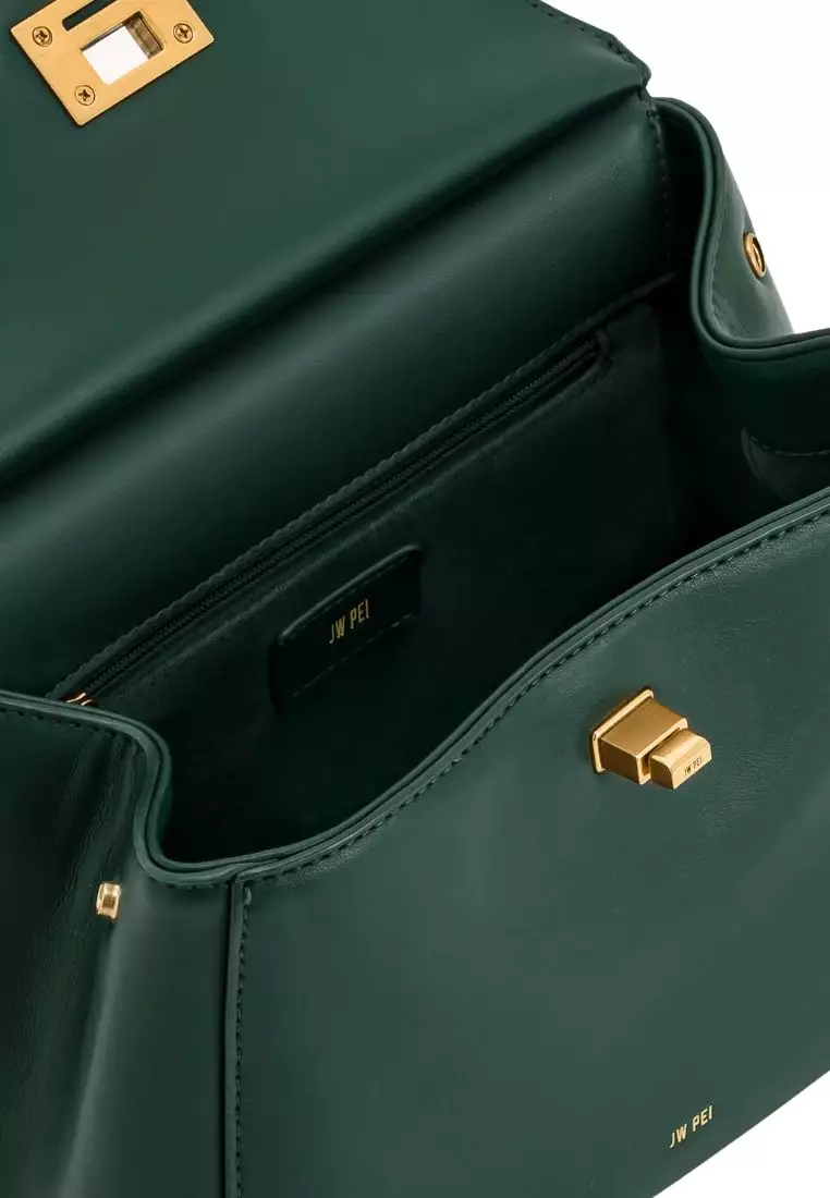 Lucia Classic Top Handbag - Dark Green
