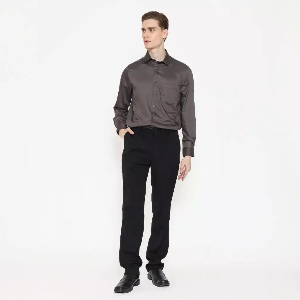 Schoeller Celana Panjang Pria Regular Fit Warna Hitam – Celana Formal Nyaman & Rapi | Tulsa