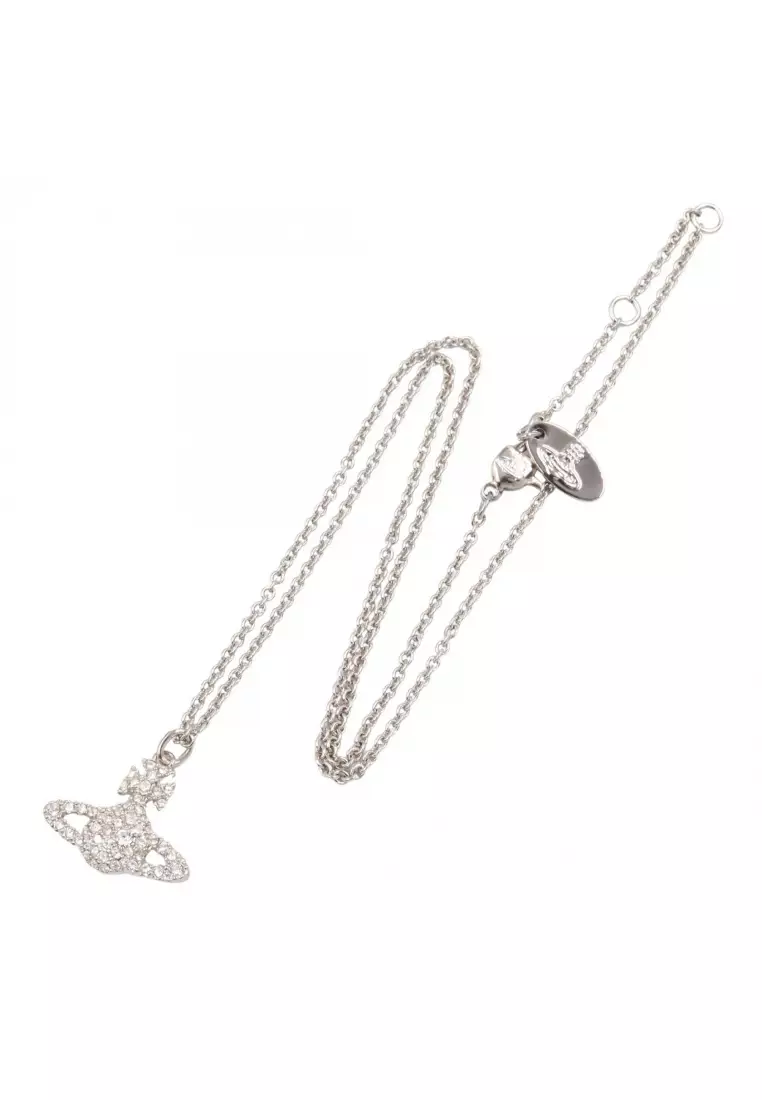 Pre-Loved Vivienne Westwood Grace bus relief necklace necklace others Brass Silver clear