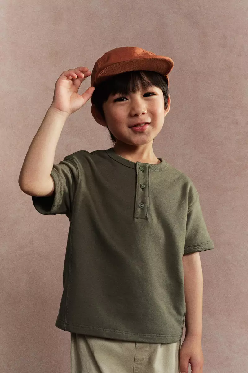 Cotton Henley T-shirt