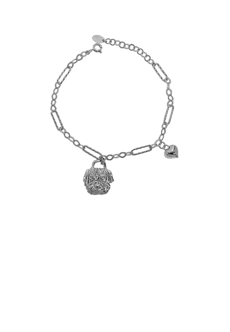 Buy Glamorousky 925 Sterling Silver Fashion Cute Puppy Heart
