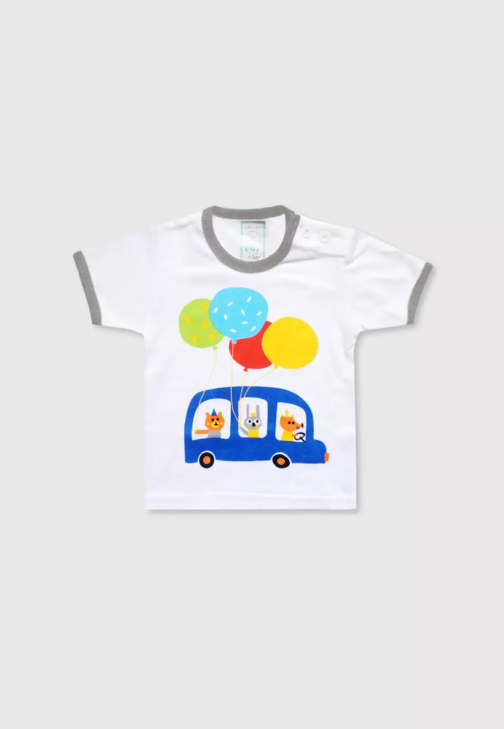 Wakakids Baju Bayi Anak Laki Laki Motif Ballon Setelan Celana Pendek Usia 0 Bulan Hingga 6 Bulan 2785 Abu