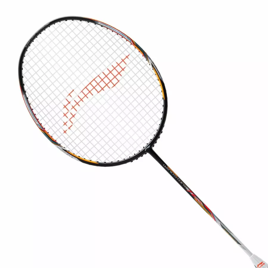 New Raket Badminton LINING WINDSTORM 72 S / 72S / WS72S Raket Only - Black White Orange