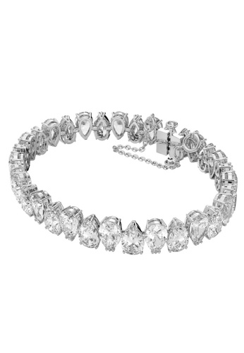 Swarovski white Millenia Bracelet, Pear Cut, White, Rhodium Plated 4AA6BAC038E7ACGS_1