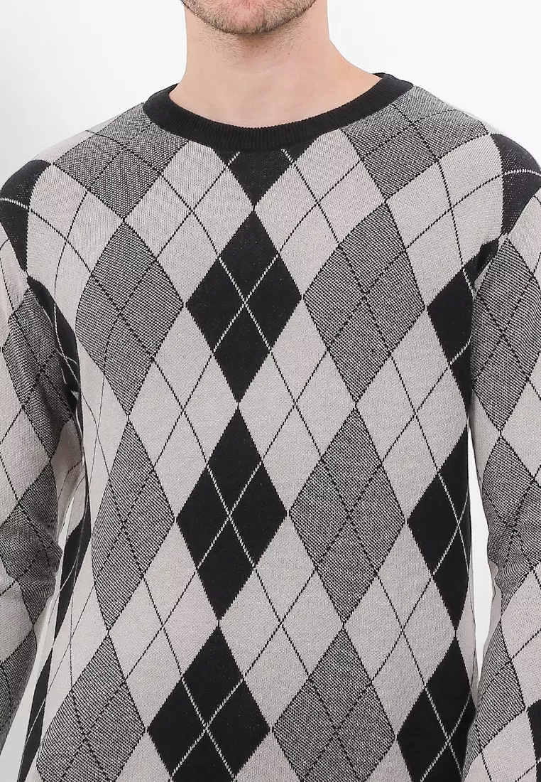 Argyle Oversize Sweater