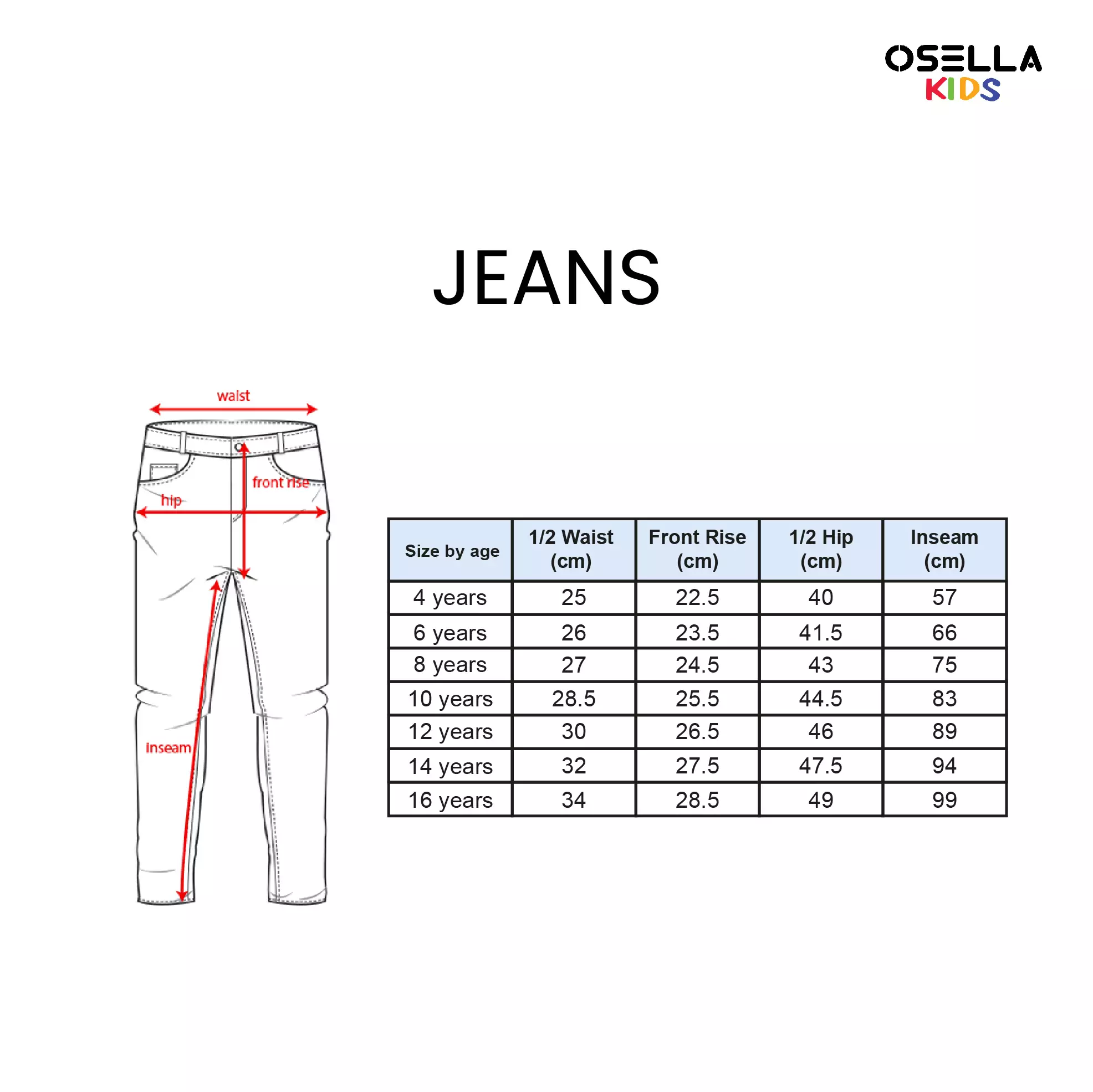 [NEW] Osella Tommy Regular Fit Denim Pants In Medium Blue Wash 228O5001A2 | Celana Jeans Anak Laki-Laki