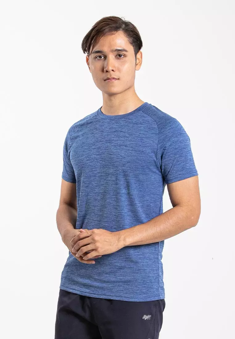 Forest Dri-Fit Quick Dry T Shirt Men Round Neck Sports Tee | 23751-31Blue