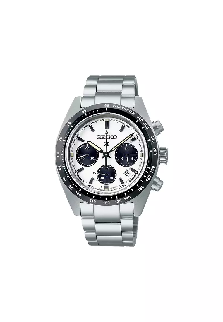 Prospex SSC813P Solar Chronograph Speedtimer Men's Watch | Silver Stainless Steel Band