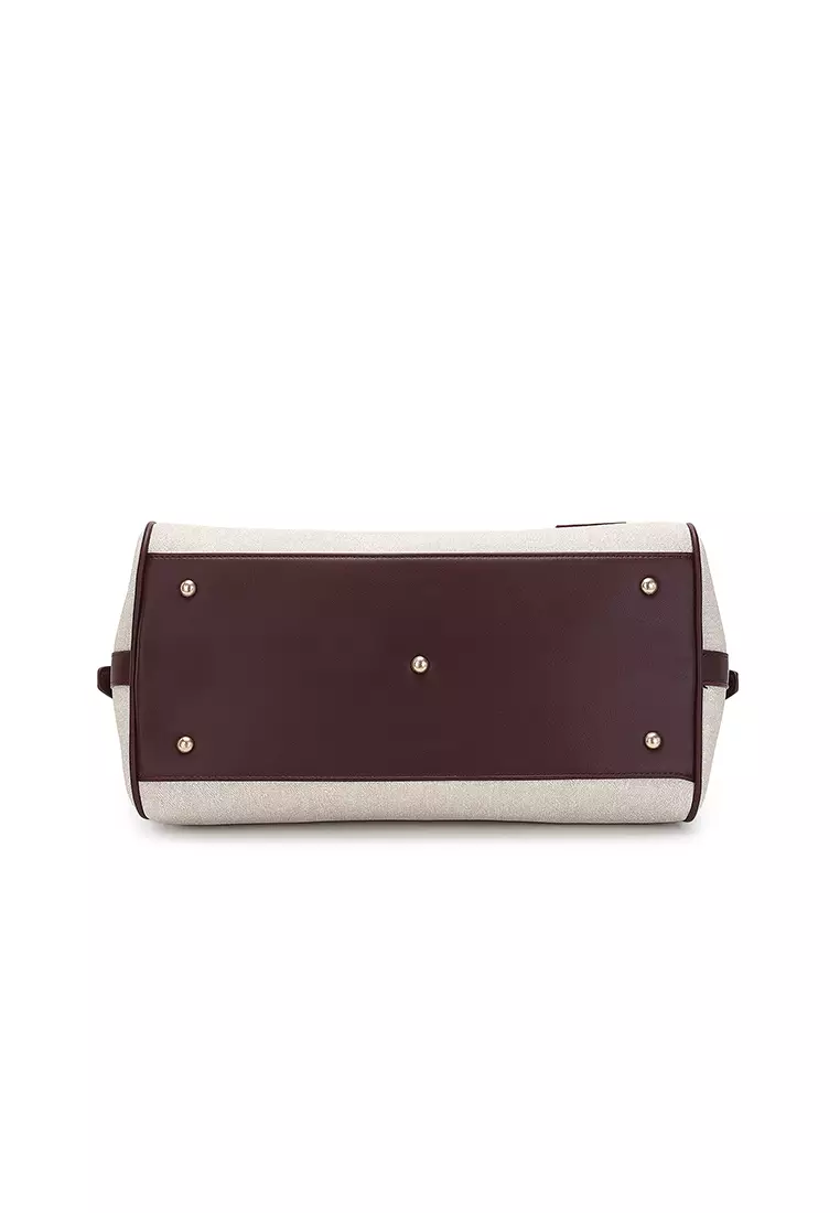 Women's Top Handle Bag / Sling Bag / Crossbody Bag / Shoulder Bag - White / Wine