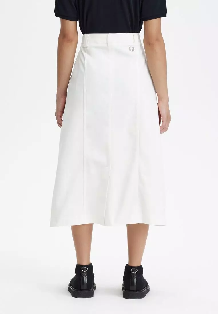 Buy Fred Perry Fred Perry E7103 A Line Twill Skirt (Snow White
