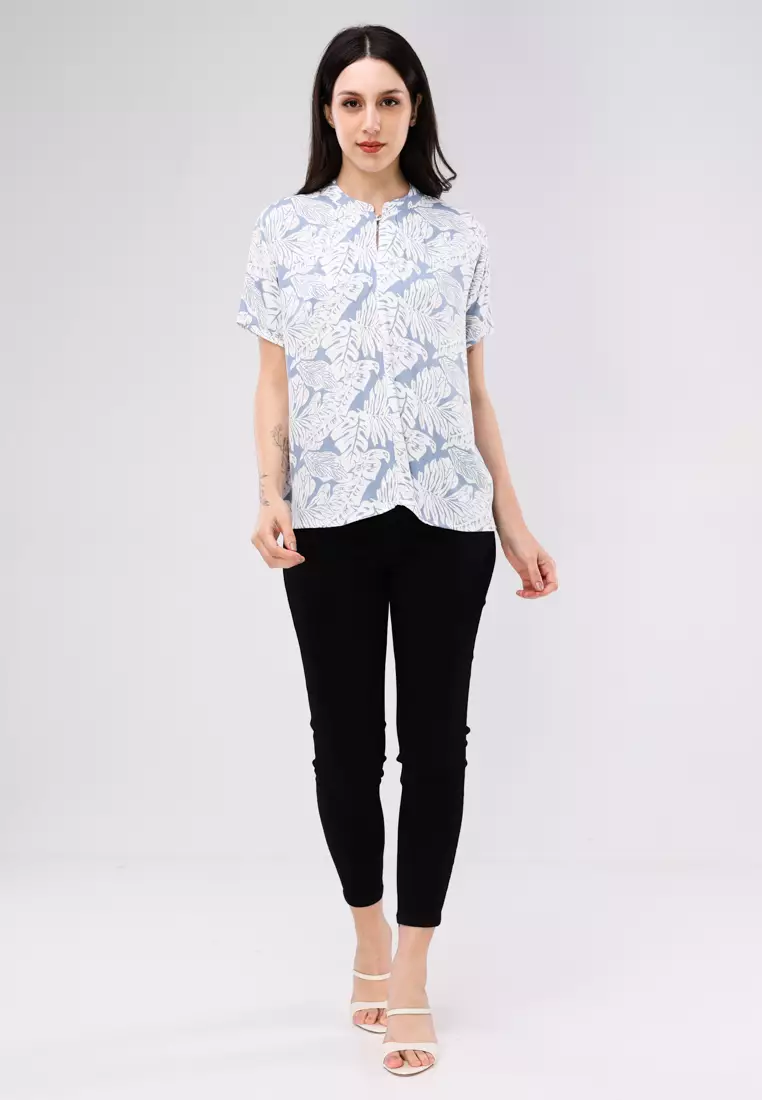 Short Sleeve Woven Blouse