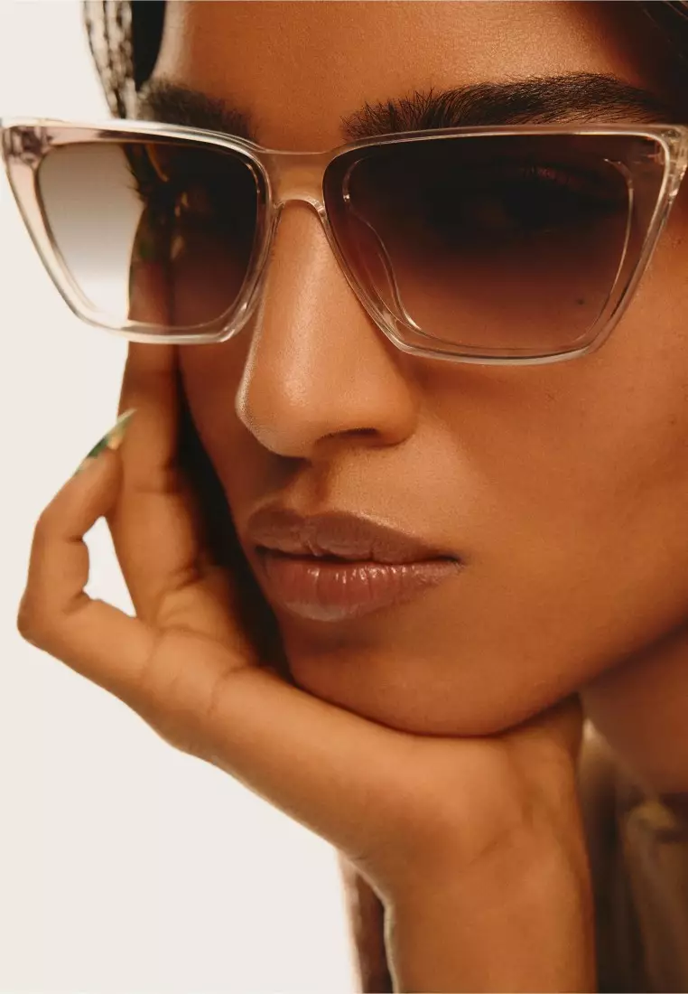 Bad Habit Sunglasses - Clear/Sepia