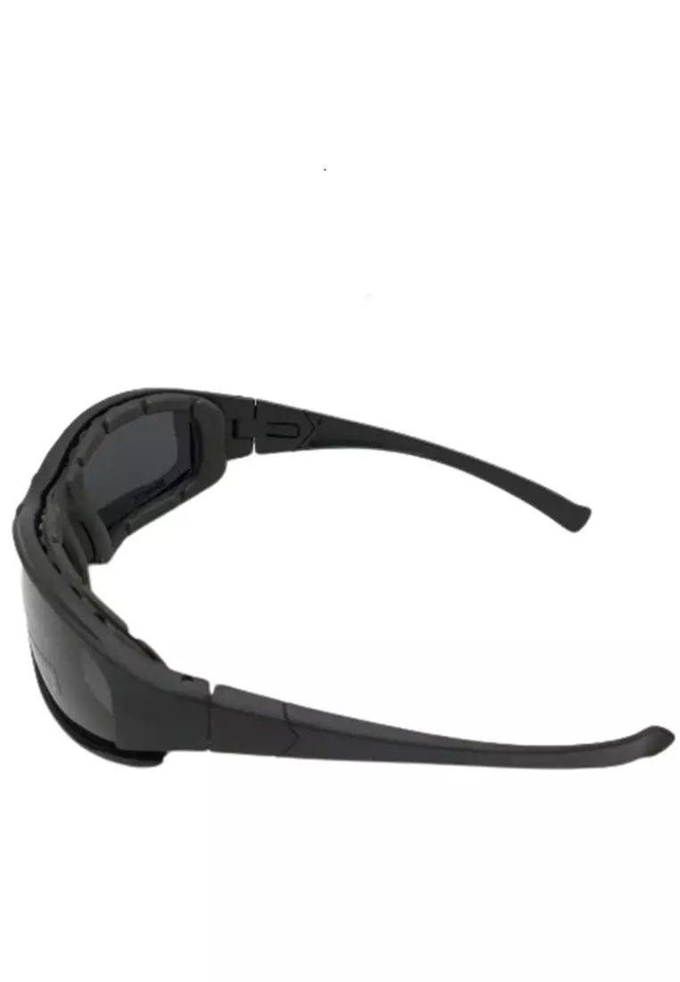 Elodie Kacamata Sepeda Dengan 4 Lensa Sport Sunglasses Design Ergonomic Material Plastic ORIGINAL - Black