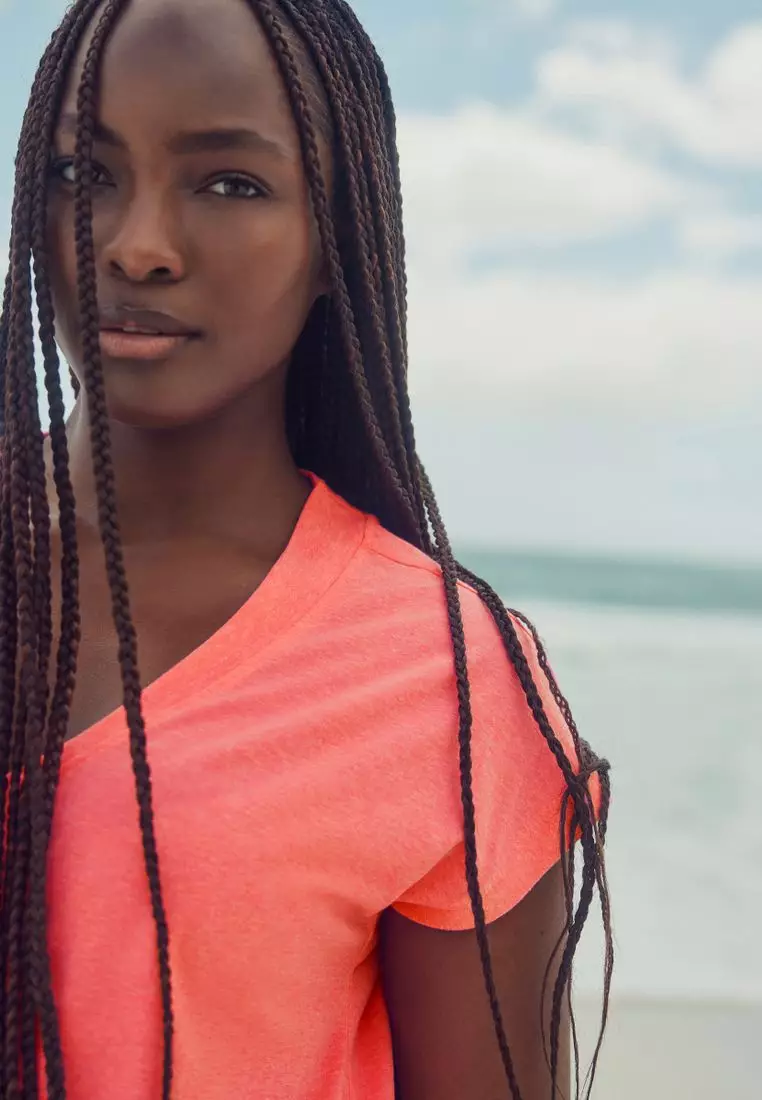 V-Neck Cap Sleeve T-Shirt