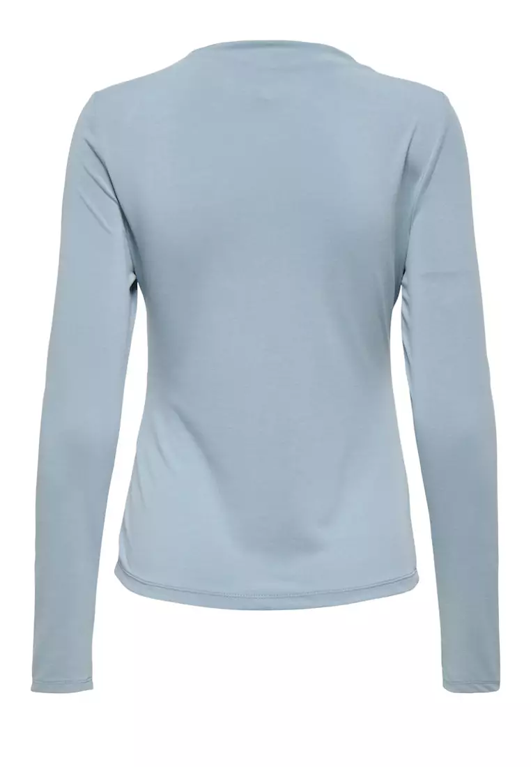 Long Sleeve Jersey Drape Top