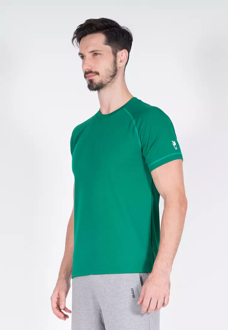Amnig Men Training Raglan T-Shirt (Green)