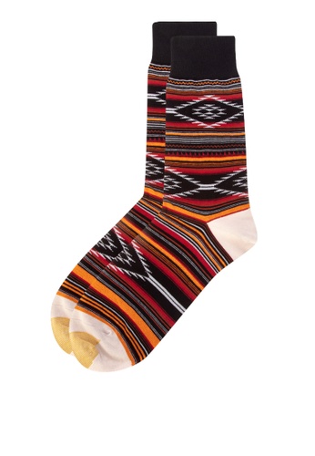 Shop Gold Toe Crew Length Men S Tribal Design Dress Socks Online On Zalora Philippines