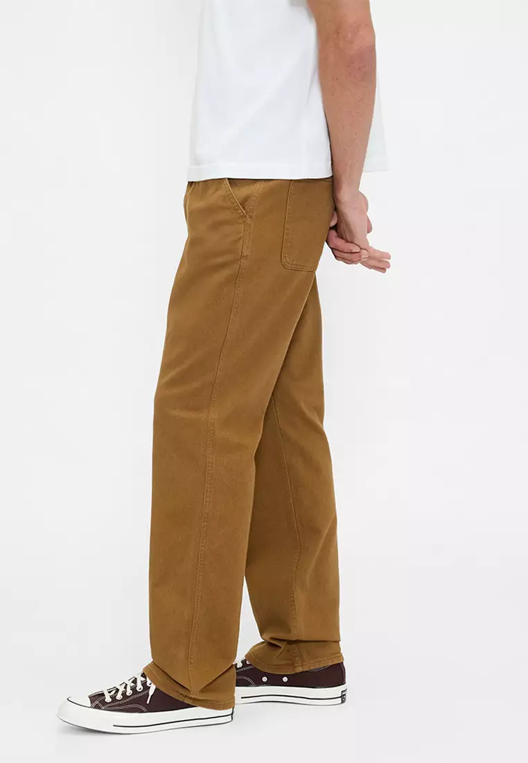 Relaxed Straight Utility Khakis