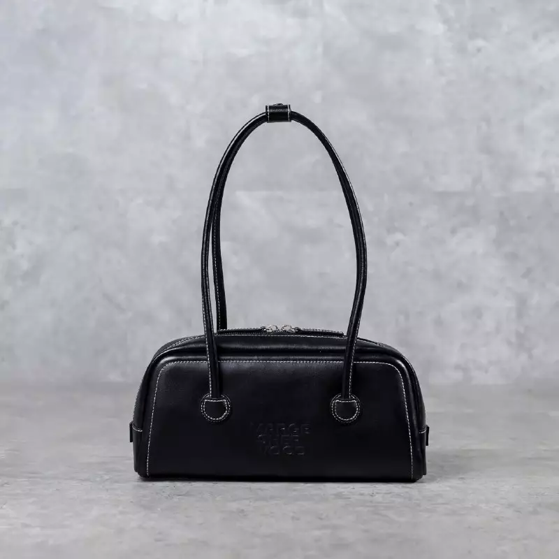Tas MARGE SHER WOOD LEATHER PLAIN BLACK SHOULDER BAG 100% ORIGINAL