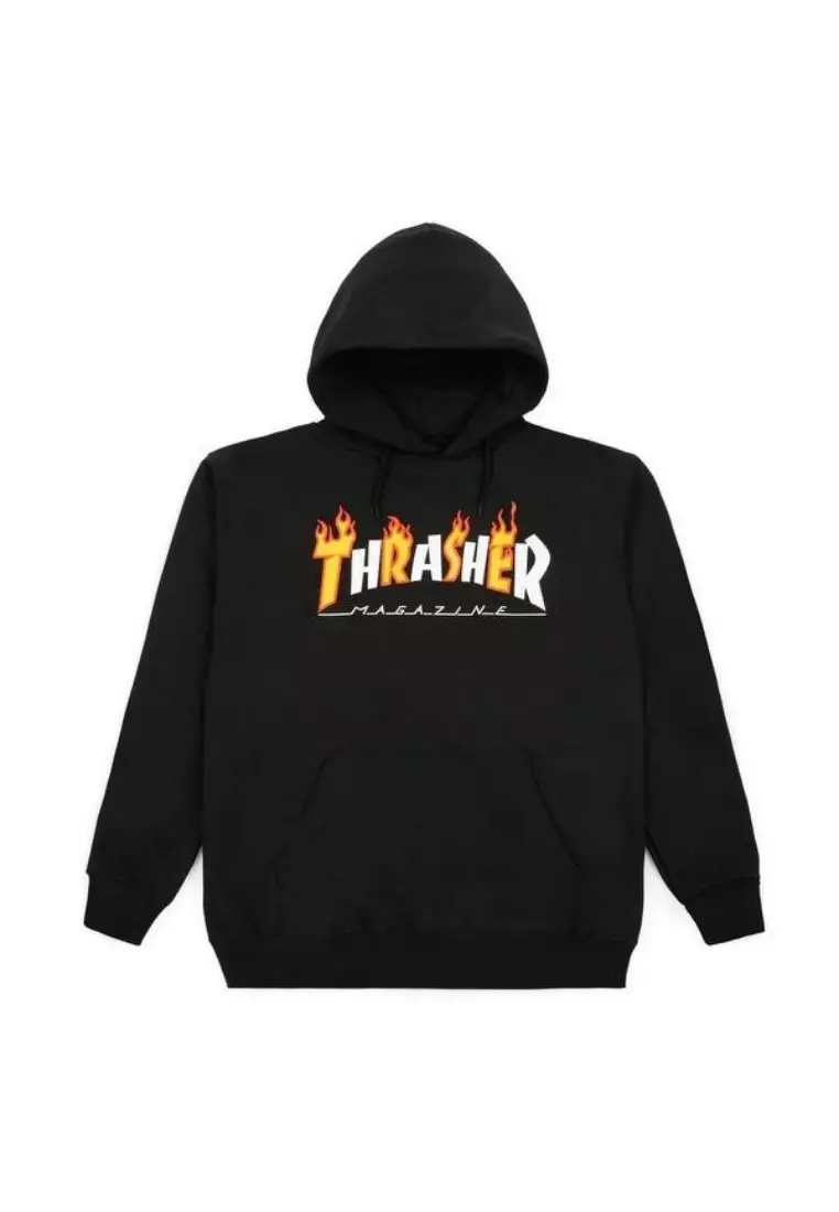 Half black half sales white thrasher hoodie