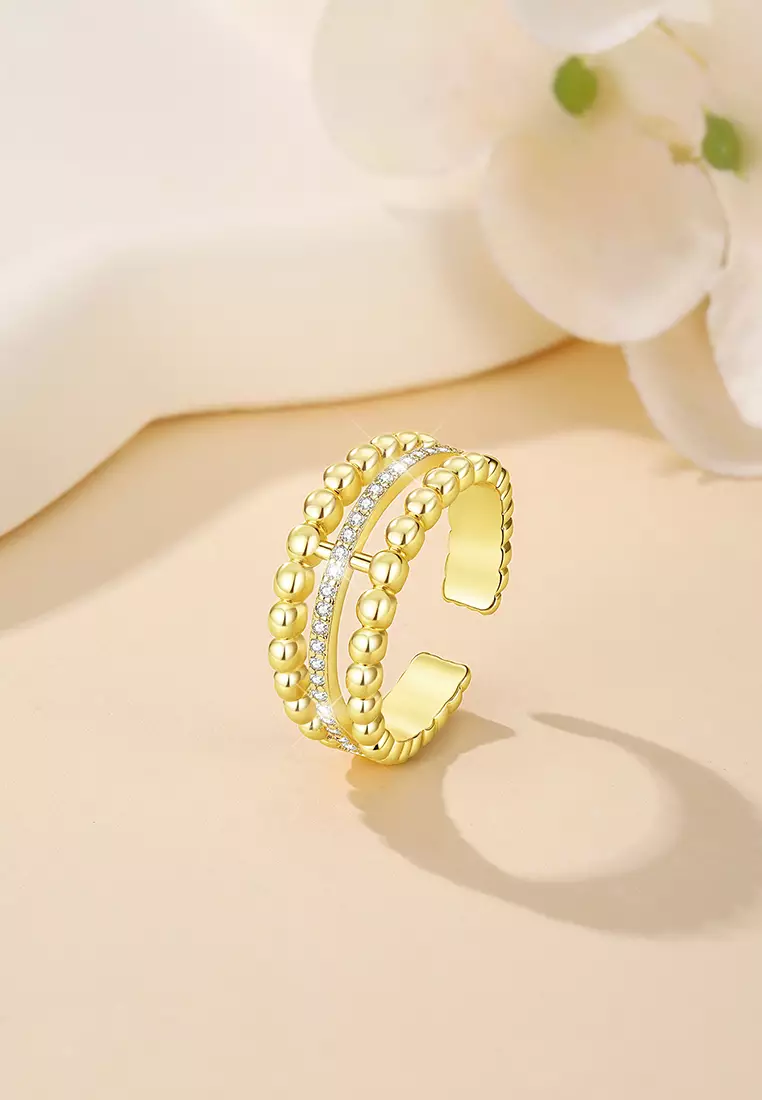 Cincin Wanita Titanium Korea Elegan Perhiasan Cewek Berlian Rings Original