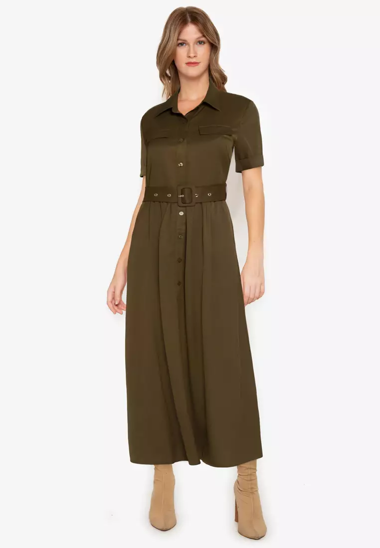 Buy ZALORA BASICS Utility Maxi Dress 2023 Online ZALORA Philippines