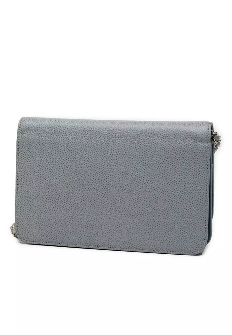 Pre-Loved Chanel Cc Caviar Wallet On Chain