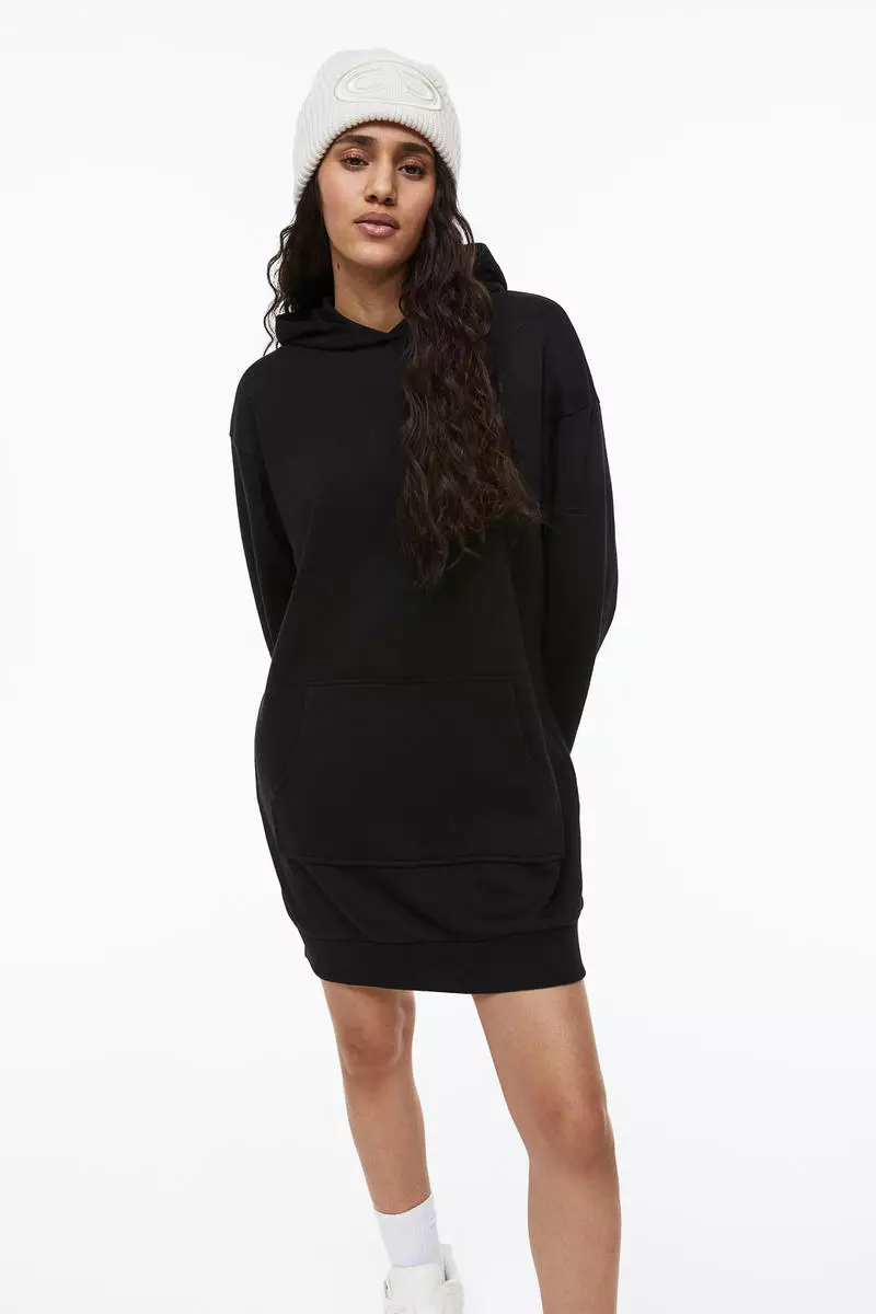 Buy H M Hooded sweatshirt dress Online ZALORA Malaysia