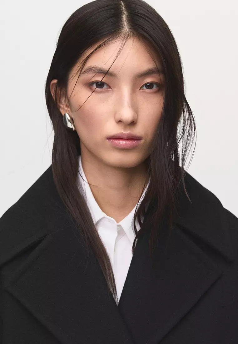 Double-Breasted Wool-Blend Coat