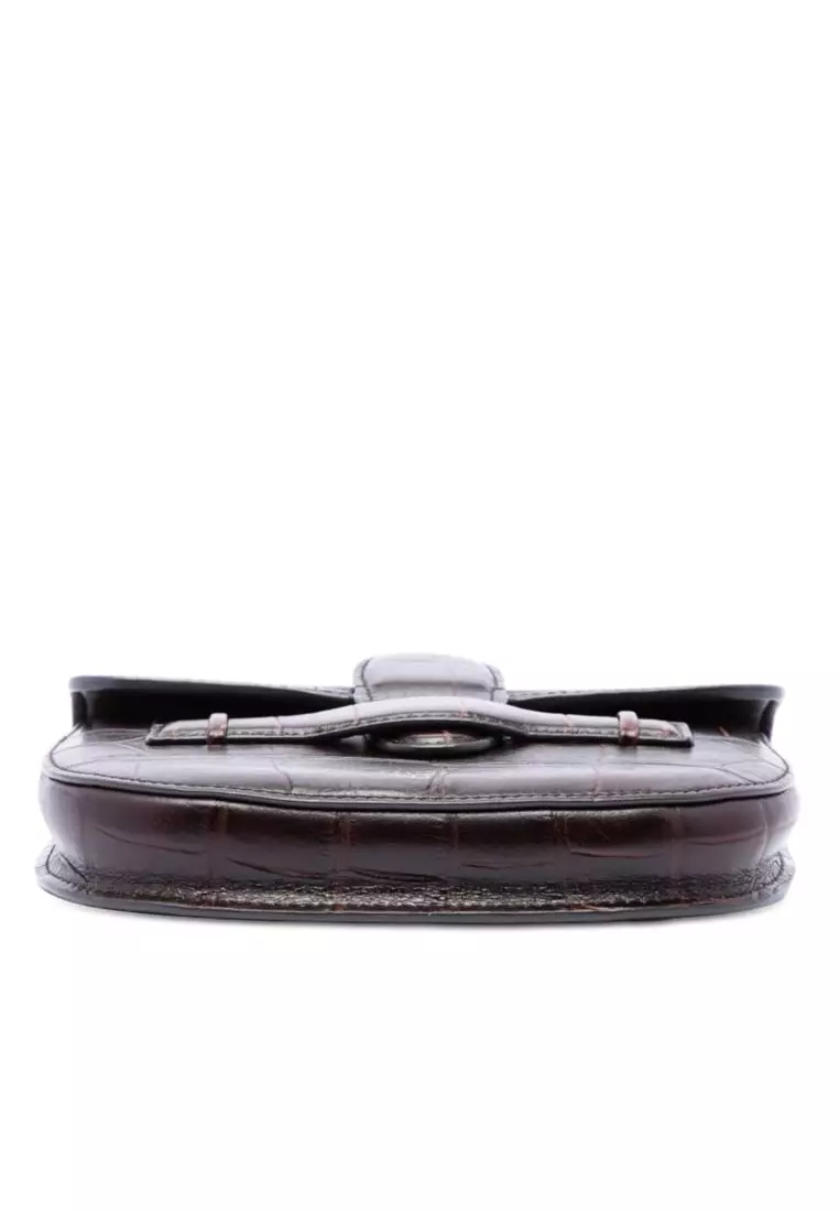 Pre-Loved Celine Mini Embossed Calfskin Symmetrical Crossbody