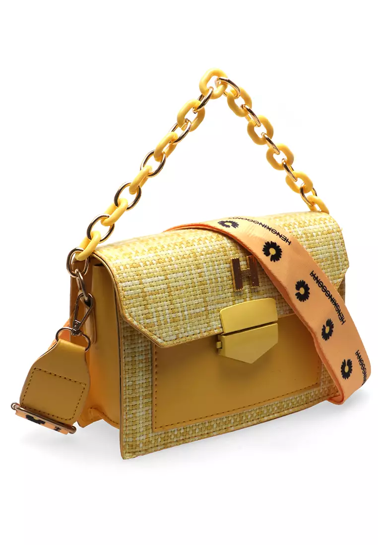 Werlyn Sling Bags Wanita Aster Strap Casual Large Storage Material Leather Kulit ORIGINAL