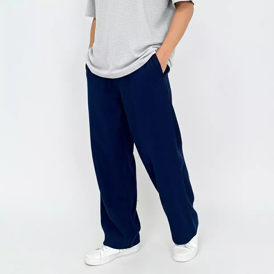 Raka Suede Corduroy Pants Biru