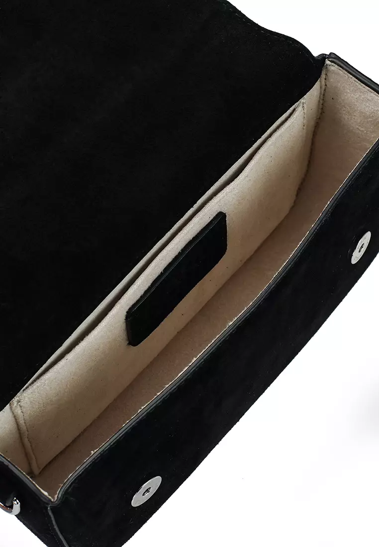 Icon K Small Flap Suede Shoulder Bag (cq)
