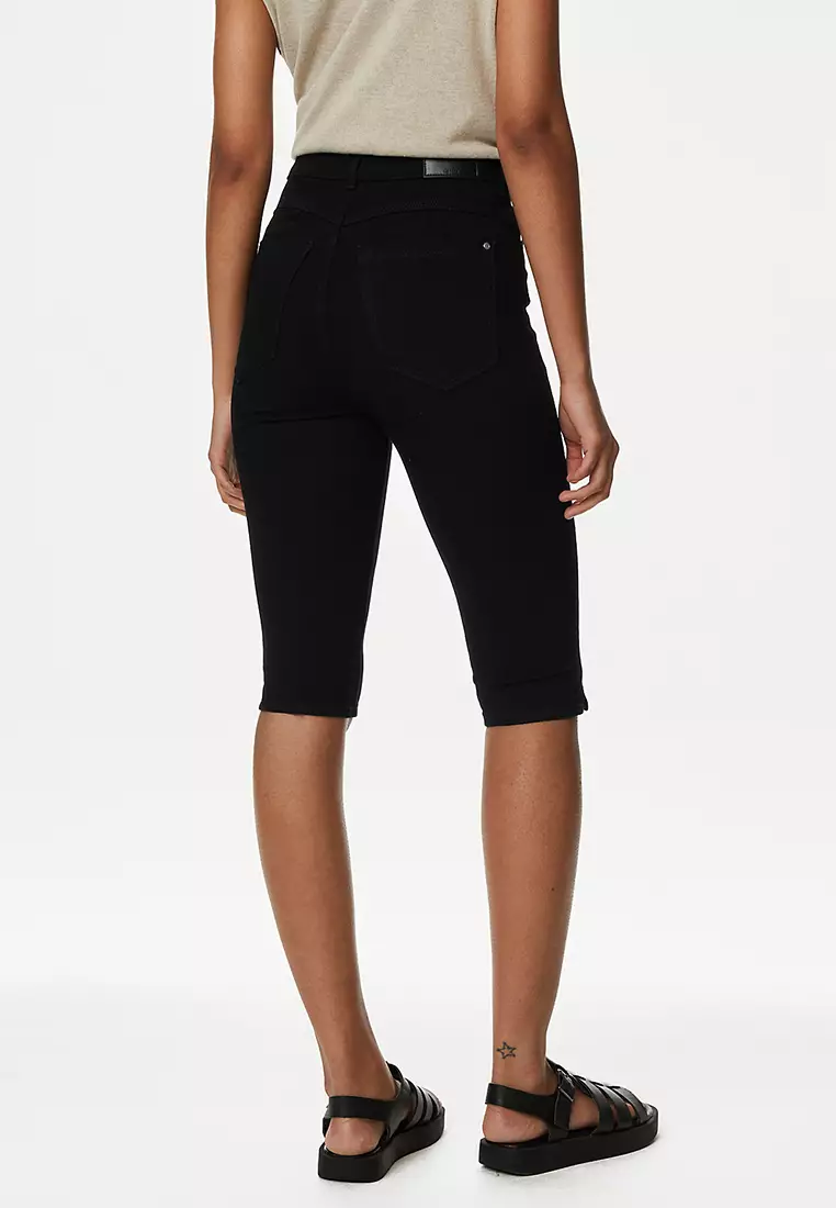 Magic Shaping Denim Knee Length Shorts