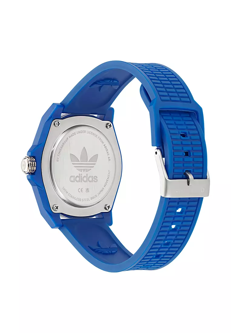 Adidas Gents Project Four - Jam Tangan Analog Pria - Blue Rubber Strap - AOST24571