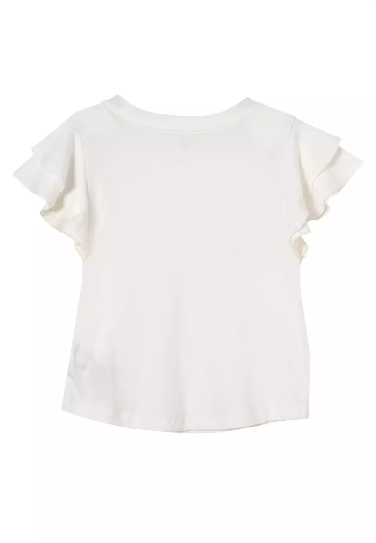 Ruffle Embroidery Tee
