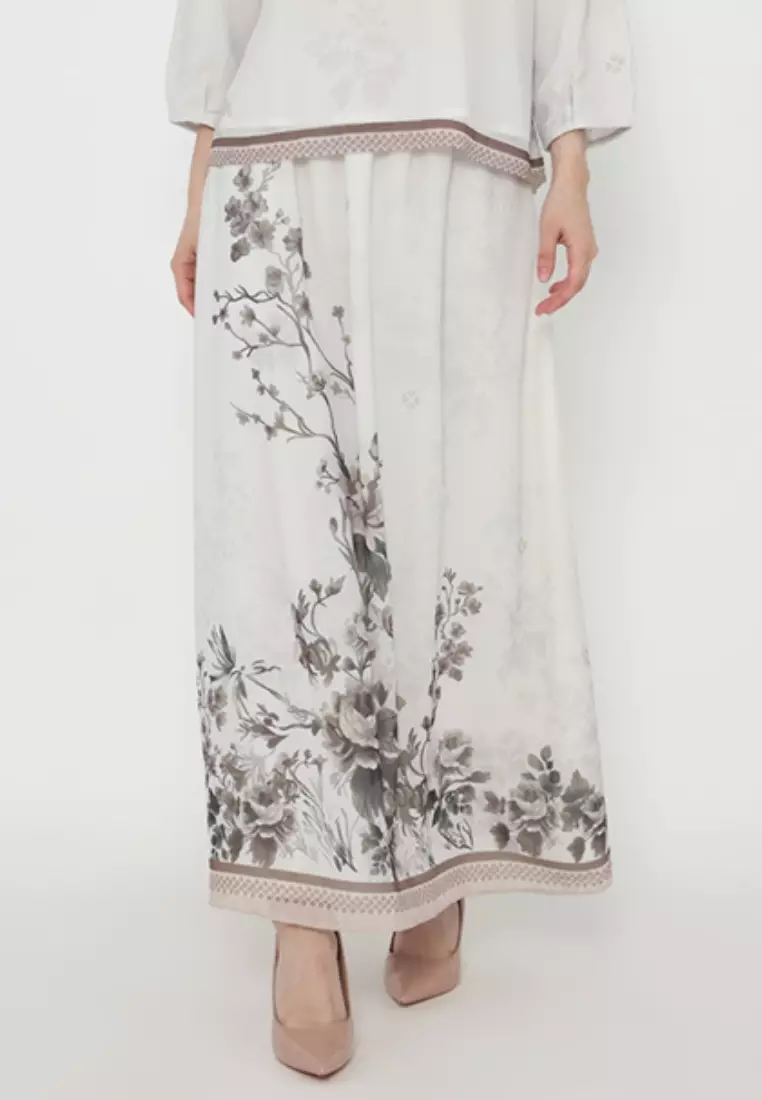 Setelan Wanita Blouse Chiffon & Rok Panjang Motif Floral (Dijual terpisah)| Outfit Formal & Lebaran By Brilliant Girl Warna BLOUSE