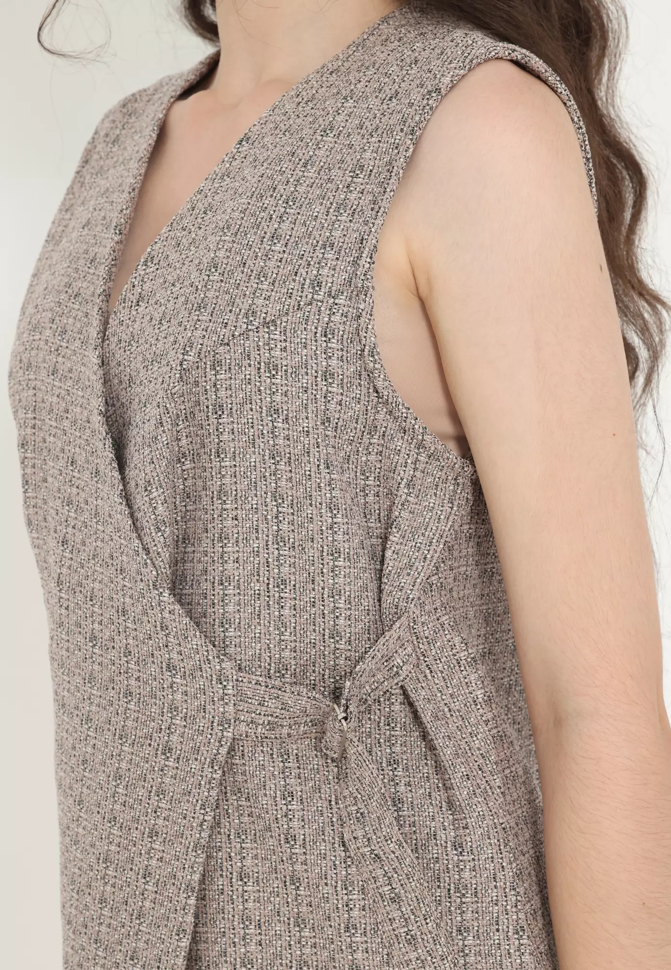 Ocean Rust Vest In Baby Blue And Brown By Brilliant Girl Warna COKLAT