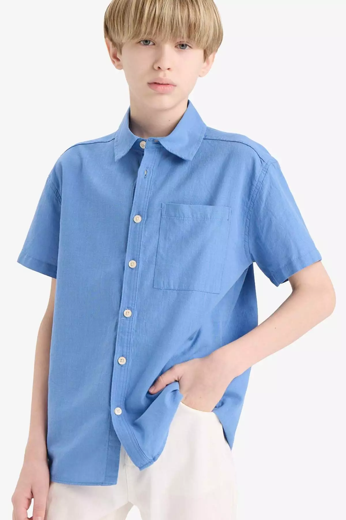 男童寬鬆闊管恤衫 Polo領 短袖 E5832A825Hs