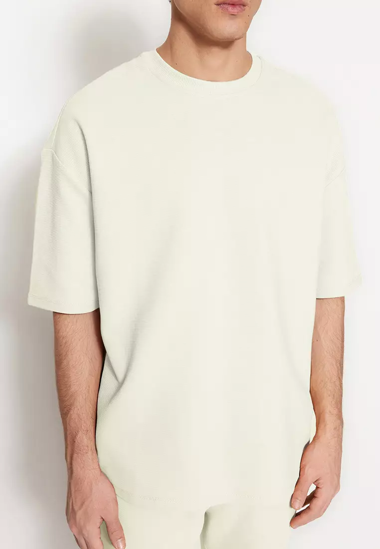 Jual Trendyol Cotton Crew Neck T-Shirt Original 2025 ZALORA