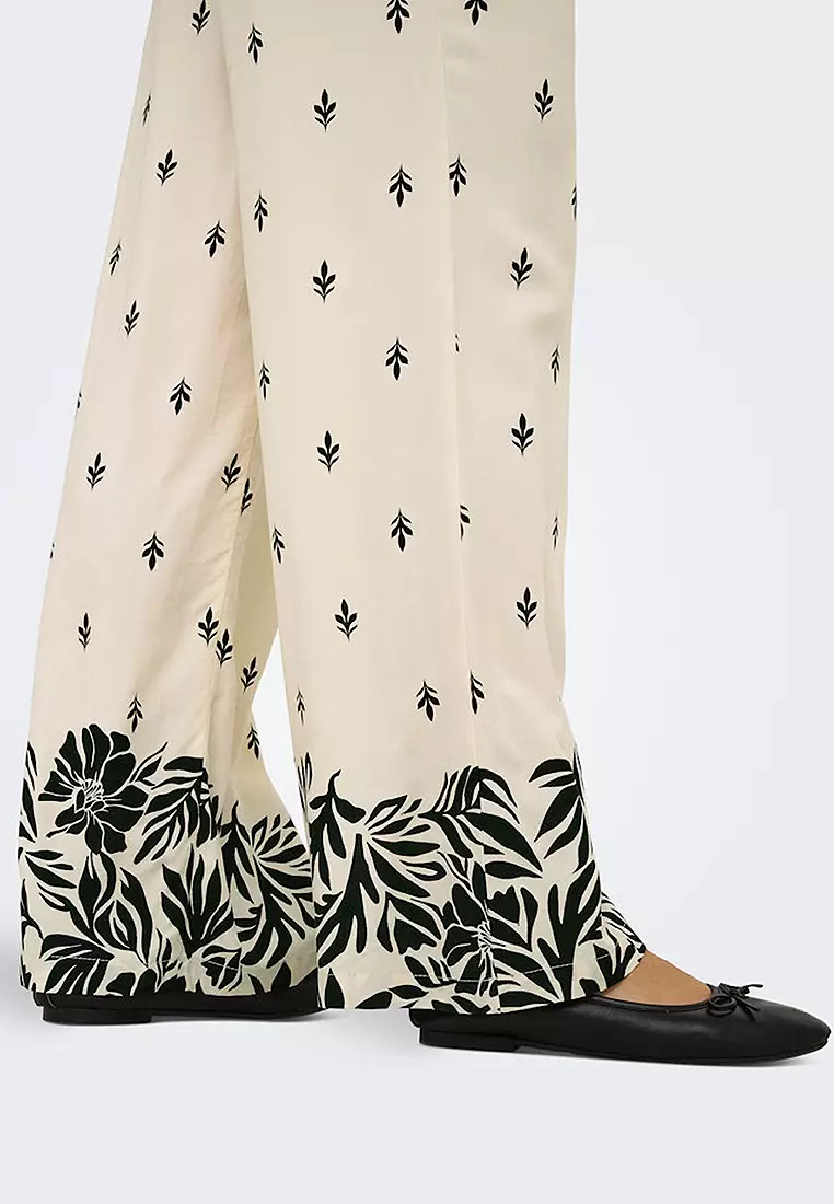 Printed Wide Pants